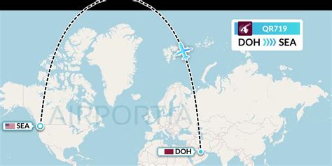 QR719 Flight Status Qatar Airways: Doha to Seattle .